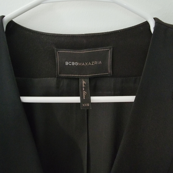 XXS BCBG Maxazria Black Cape Vest/Blazer - Picture 2 of 5